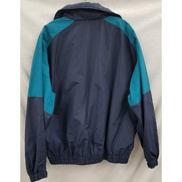 Columbia Vintage ‘80s Turquoise Blue + Red Ski Jacket Coat, men’s size XL - Picture 3 of 15